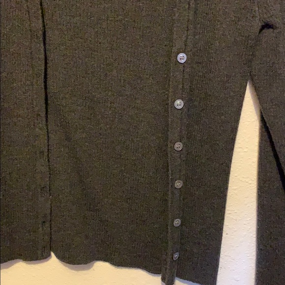 Petite gray wool cardigan - Picture 3 of 4